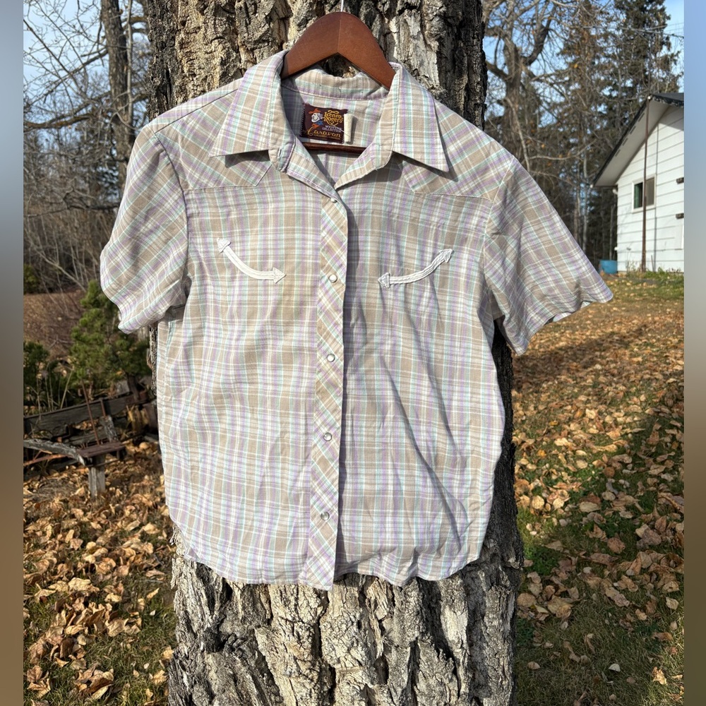 Vintage Women’s Short Sleeve Western Shirt